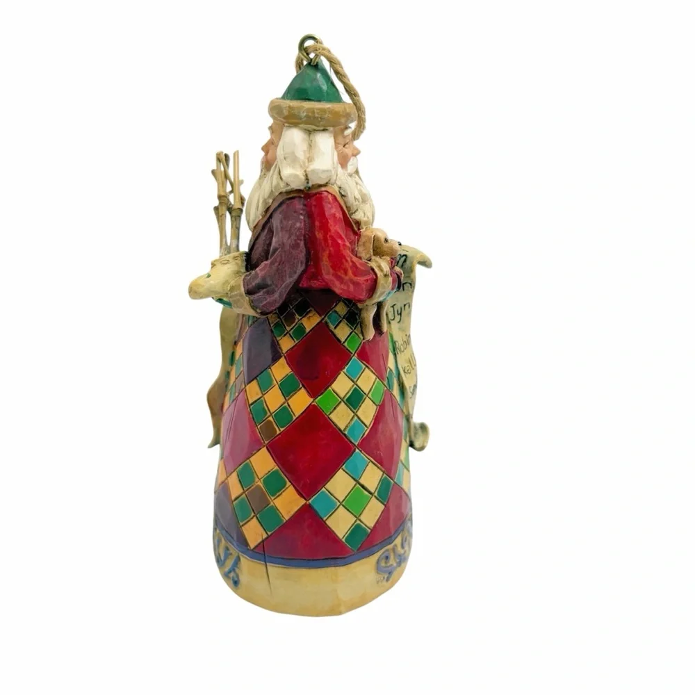 Jim Shore | Naughty or Nice Santa Ornament Double Sided